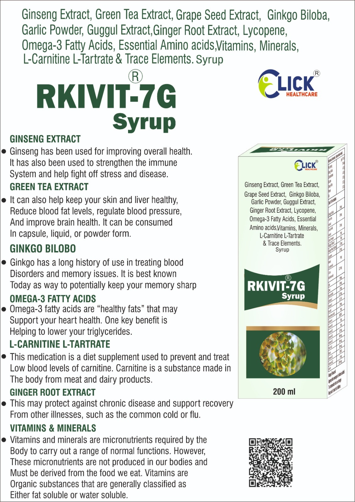 LBL for RKIVIT-7G SYRUP